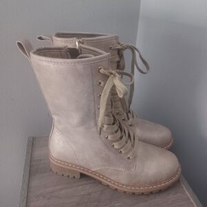 Corkys Fomo Gold Combat Boots Sz 6